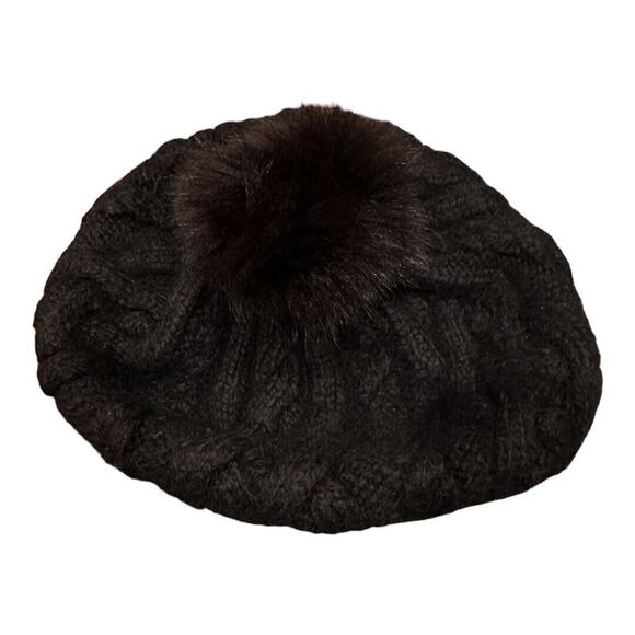 Eugenia Kim Black Baby Alpaca Beanie with Pom Pom main image 5
